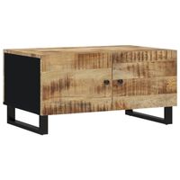 The Living Store salontafel Massief mangohout - 80 x 50 x 40 cm - met opbergruimte