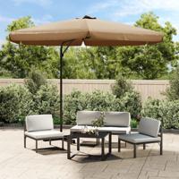 VidaXL Parasol met stalen paal 300 cm taupe