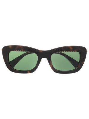 Lanvin lunette de soleil à monture papillon - Marron