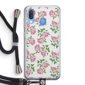 Kleine roosjes: Samsung Galaxy A40 Transparant Hoesje met koord