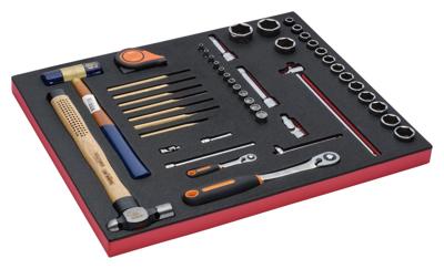 Bahco Foaminlay Fit&Go 3/3 met doppen en toebehoren 1/4" en 1/2" en slaggereedschap - 48-delig - FF1A28