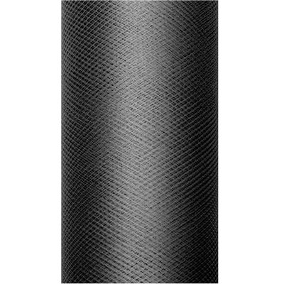 3x Hobby/decoratie zwarte tule stoffen op rolletjes 15 cm x 9 meter