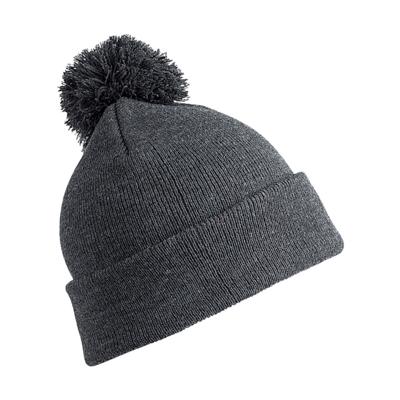 Result Wintermuts - grijs - voor kinderen - muts met pom pom - acryl