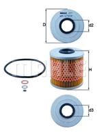 Oliefilter MAHLE, Diameter (mm)82mm, u.a. für BMW, Bertone