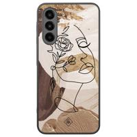 Samsung Galaxy A26 hoesje - Abstract gezicht bruin