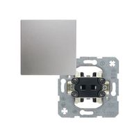 Berker S1 wisselschakelaar met drukknop aluminium