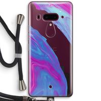 Zweverige regenboog: HTC U12+ Transparant Hoesje met koord