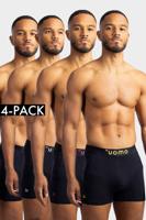 24 Uomo 4-Pack Boxershorts Zwart - Maat XXL - Kleur: Zwart | Soccerfanshop