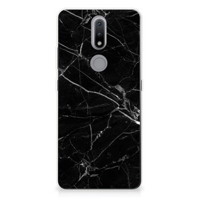 Nokia 2.4 | TPU | Siliconen hoesje | Marmer Zwart - Origineel Cadeau Vader