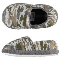 Jongens instap slippers/pantoffels army groen maat 25-26 - thumbnail