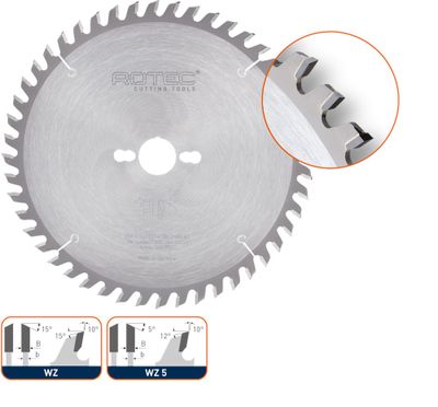 Rotec HM schulp- en afkortzaagblad, ø315x3,2x30mm Z=60 WZ - 5542130
