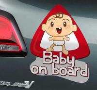 Sticker auto baby on board - thumbnail