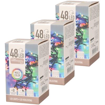 Kerstverlichting - 6x - gekleurd - op batterijen - 3,5 meter - indoor