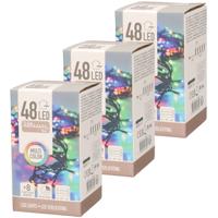 Kerstverlichting - 6x - gekleurd - op batterijen - 3,5 meter - indoor