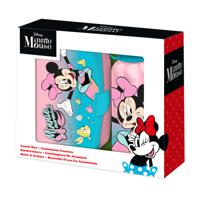 Disney Minnie Mouse lunchbox set voor kinderen - 2-delig - roze - aluminium/kunststof    -