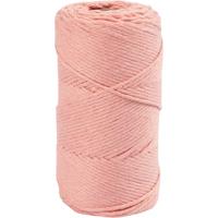 Creativ Company Macramé koord, l: 198 m, d 2 mm, roze, 330 gr/ 1 rol