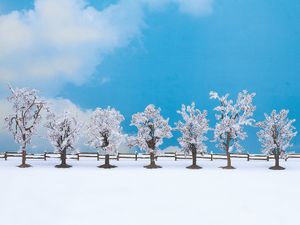 NOCH 25075 Set bomen Winterbomen 80 tot 100 mm Sneeuwwit 7 stuk(s)