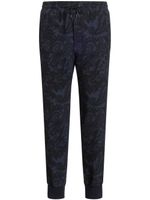 ETRO pantalon en coton à imprimé cachemire - Bleu