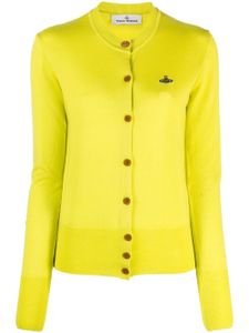 Vivienne Westwood cardigan Bea à broderies Orb - Jaune