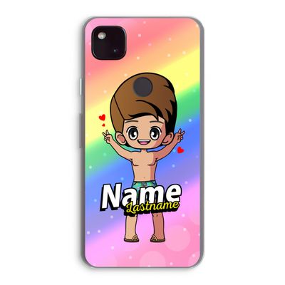 Chibi Maker man: Google Pixel 4a 5G Transparant Hoesje