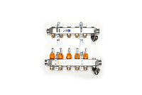 RVS verdeler met flowmeters (Aantal groepen: 12 groeps)