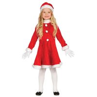 Voordelig Kerstjurkje verkleedkleding pak met Kerstmuts voor meisjes 10-12 jaar (140-152)  -