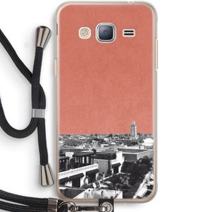 Marrakech Skyline : Samsung Galaxy J3 (2016) Transparant Hoesje met koord