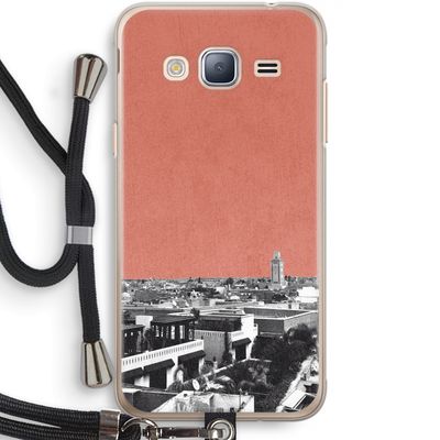 Marrakech Skyline : Samsung Galaxy J3 (2016) Transparant Hoesje met koord