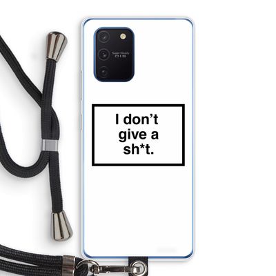 Don't give a shit: Samsung Galaxy Note 10 Lite Transparant Hoesje met koord