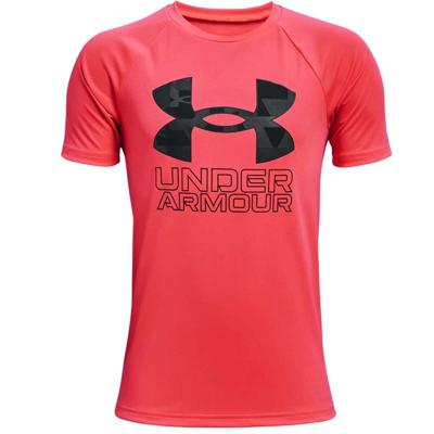 Kinder-T-Shirt met Korte Mouwen Under Armour Tech Hybrid Rood Maat XL
