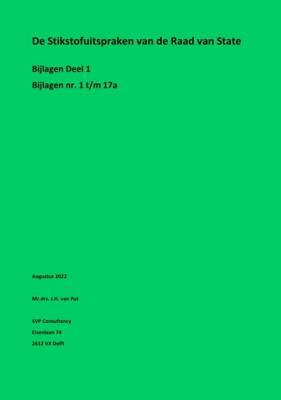 De Stikstofuitspraken van de Raad van State - BIJLAGE 1 (Paperback)