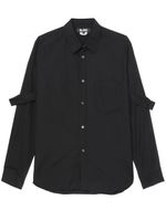 Black Comme Des Garçons chemise en coton à détails de boucles - Noir - thumbnail