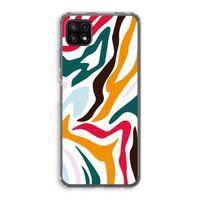 Colored Zebra: Samsung Galaxy A22 5G Transparant Hoesje