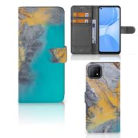 OPPO A73 5G | Bookcase | Marble Blue Gold