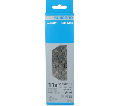 Shimano ketting 11 speed hg601 105 race/mtb/e-bike met quick link 138 schakels
