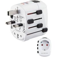 Hama Wereldreisadapter World Travel Pro, 3-polig Wifi adapter Wit Hama Wereldreisadapter World Travel Pro, 3-polig Wifi adapter Wit