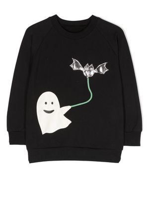 WAUW CAPOW by BANGBANG sweat Happy Booh à col rond - Noir