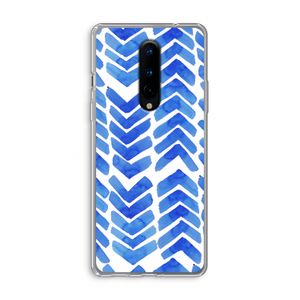 Blauwe pijlen: OnePlus 8 Transparant Hoesje