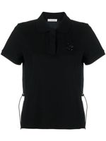 Moncler polo à patch logo - Noir
