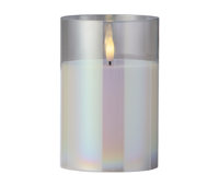 LED kaars d10h15 cm iris/warm wit Lumineo - Lumineo