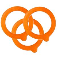 Weckpot inmaakringen - 10x - rubber - oranje - 9 cm - Le Parfait