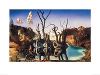 Salvador Dali Swans Reflecting Elephants Art Print 60x80cm - thumbnail