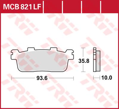 TRW Remblokken, en remschoenen voor de moto, MCB821 Allround organisch