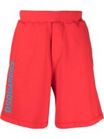 DSQUARED2 short de sport à logo imprimé - Rouge - thumbnail