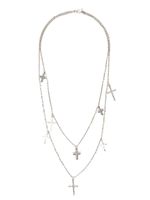 Emanuele Bicocchi Crosses double chain necklace - Argent - thumbnail