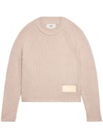 AMI Paris pull en maille à patch logo - Rose