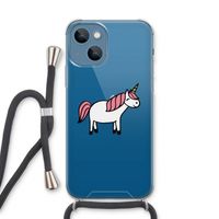 Eenhoorn: iPhone 13 Transparant Hoesje met koord