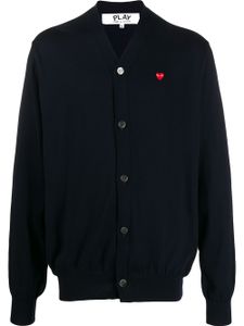 Comme Des Garçons Play cardigan à patch logo - Bleu