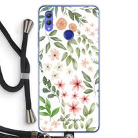 Botanical sweet flower heaven: Honor Note 10 Transparant Hoesje met koord