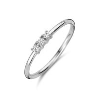 Ring Fantasie zilver-zirconia zilverkleurig-wit 2,5 mm